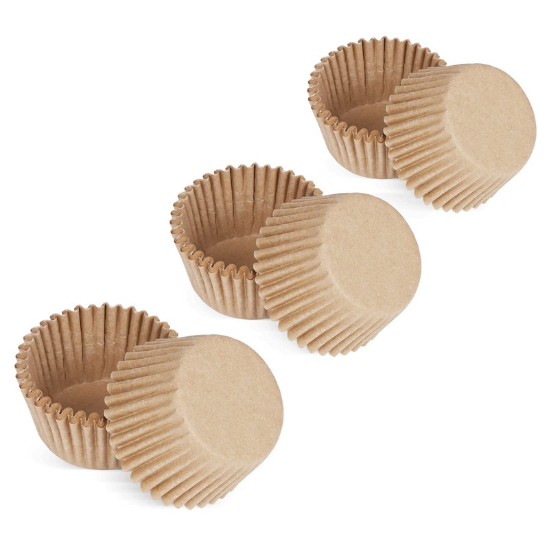Caperci 500 Count Mini Cupcake Liners Natural Muffin Liners Greaseproof