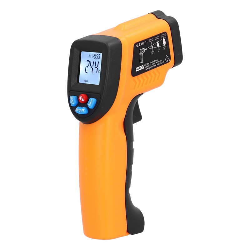 GM550 Infrared Thermometer Handheld Temperature Tester Digital NonContact Thermometer(Orange Yellow
