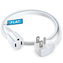 Heavy Duty 1 FT Air Conditioner and Major Appliance Extension Cord UL Certified 14 Gauge, 125V, 15 Amps, 1875 Watts Grounded 3-PRONGED Cord