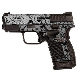 MightySkins Carbon Fiber Skin Compatible with Springfield XDS 3.3 - Floral Retro | Protective, Durable Textured Carbon Fiber Finish | Easy to Apply, Remove, and Change Styles | Made in The USA
