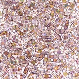 Transparent Smoky Amethyst AB Miyuki Tila Seed Beads - Quarter Cut