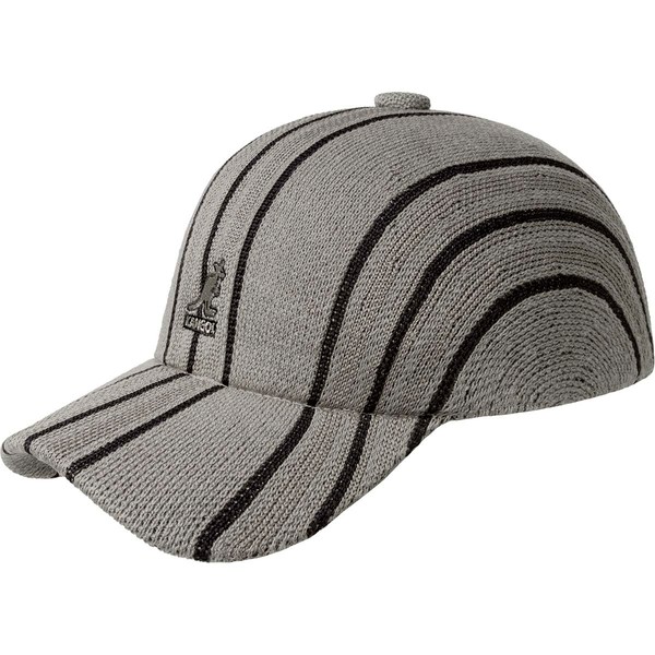 Kangol Don Stripe Spacecap Hat - Warm Grey/M Baseball &