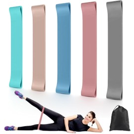 Bandas de Resistencia, Ligas de Resistencia para Ejercicio, Bandas de Resistencia para Ejercicio para Yoga, Pilates, Crossfit, Estiramientos (5 Pack)