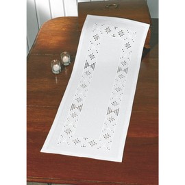Permin Hardanger Table Runner Embroidery Kit Hardanger White Counted Pattern