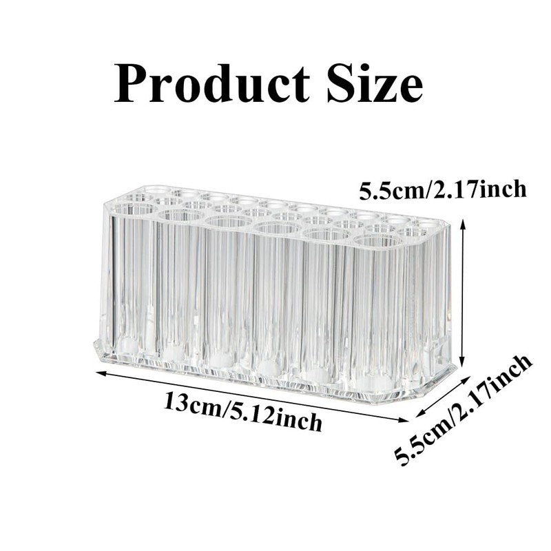 QUUPY 26 Slots Eye Liner Organizer Acrylic Makeup Brush Holder