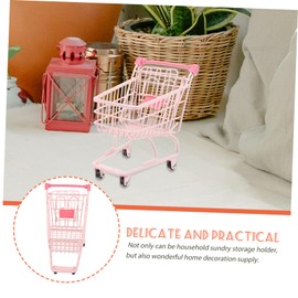 BESPORTBLE Shopping Cart Decor Compact Sundry Storage Basket for Home Photo Props Versatile Decorative Trolley for Shops Home Use