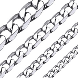 Men Stainless Steel Chain 9mm 20 inch Cuban Curb Link Necklace Hiphop Jewellery