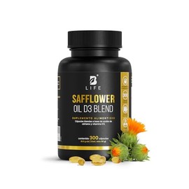 Safflower Oil D3 Blend de 300 softgels B Life D3+, Ingredientes naturales. Safflower Oil D3 Blend. B Life
