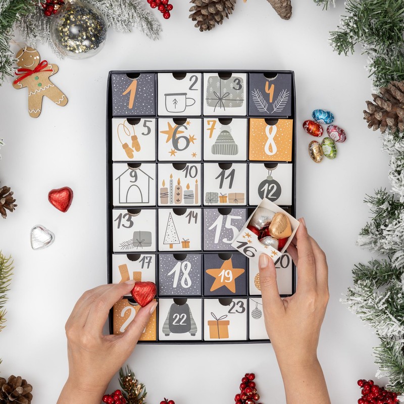 Fill Your Own Advent Calendar 24 Days Reusable 1-24 Empty