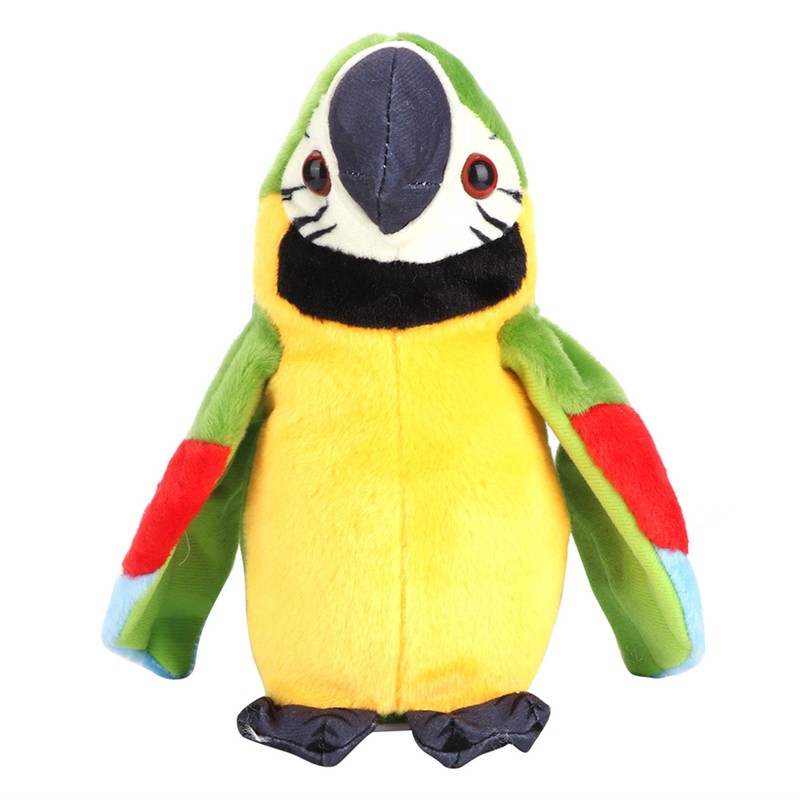 Cartoon Cute Electric Recording Learning Talking Plush Parrot Early Education
