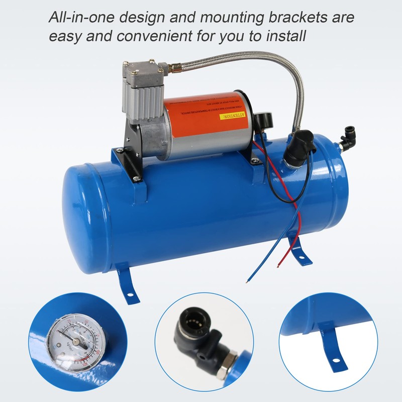 JDMSPEED New 150PSI DC 12V Air Compressor with 6 Liter