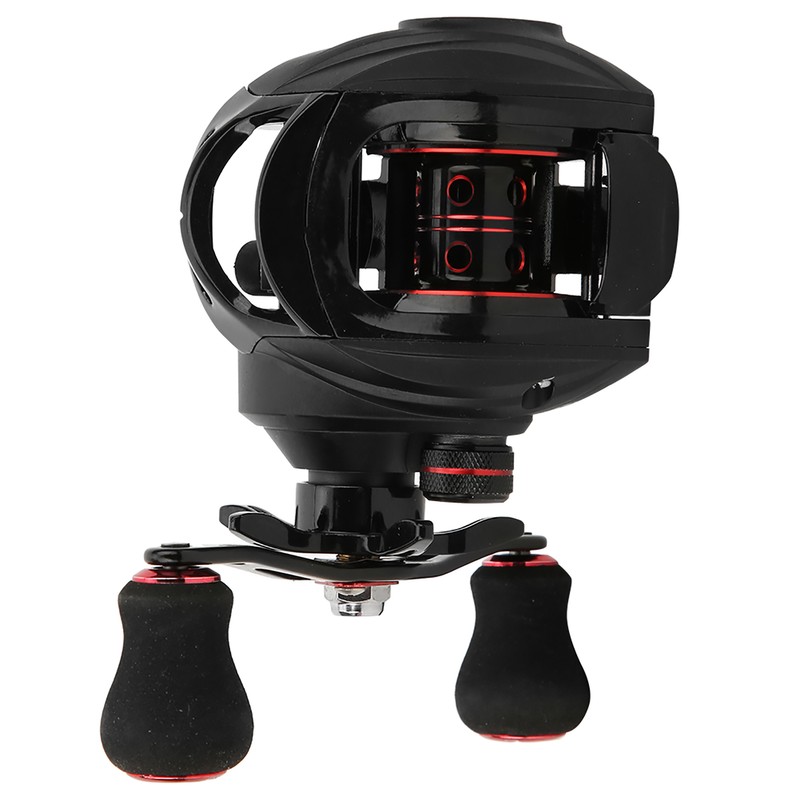 Black Red Metal Spool Magnetic Brake Fishing Casting Reel Fish