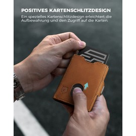 DODENSHA® MagSnap Airtag Men's Wallet with RFID Protection I Card Case Men I Smart Wallet Small for 10+ Cards I Wallet with Coin Compartment I Men's Wallet with AirTag Compartment I Men's Wallet,