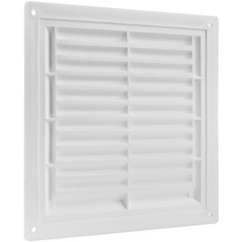 Vent Systems 4" x 4" Inch (Opening Dimensions) White - Pack of 2 - Plastic Air Return Grill HVAC Vent Duct Cover 6" x 6" Inch (Overall Dimensions)