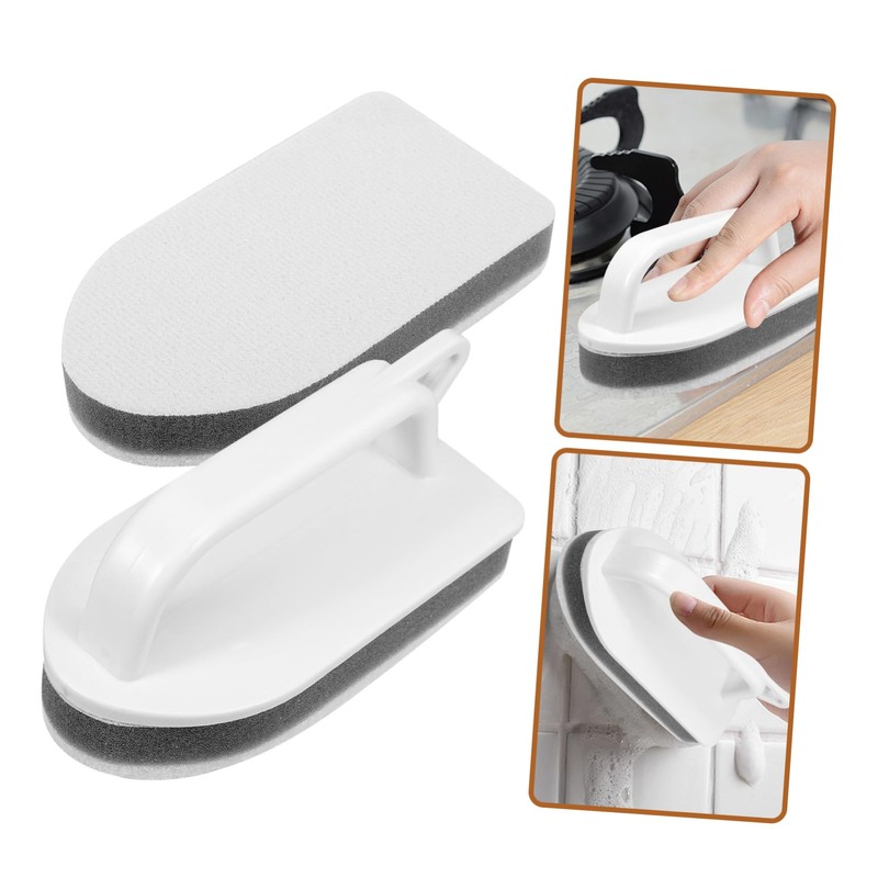 Ipetboom 1 Set Multi Purpose Cleaning Sponge with Handle Lightweight