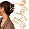 3 PCS Metal Large Claw Clips for Thick Heavy Hair,