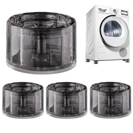 Washing Machine Feet Pads,4X Washer Support Feet Mat - Non Slip Heighten Washer Dryer Vibration Transfer Fits All Washer Feet, Protects Laundry Room Floor