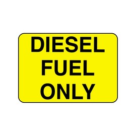 Yellow Diesel Fuel Only - Color Sticker - Decal - Diecut - gas gasoline bio - 14.28x10.00