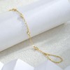 Feskive Hand Chain Bracelet for Women,Dainty 14K Gold/Silver Plated Finger