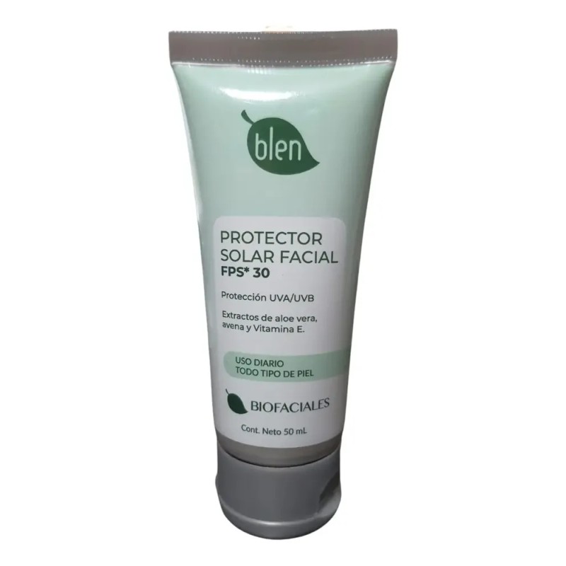 Protector Solar Facial C/áloe Vera Avena Y Vitamina E Blen