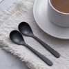 FULLYWARE Demitasse Espresso Spoon, Matte Black, Stainless Steel, Satin Coffee