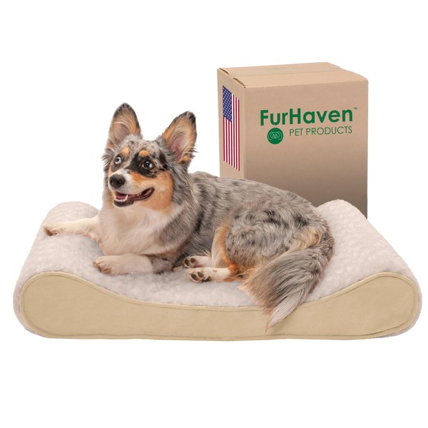 Furhaven Cooling Gel Dog Bed for Medium/Small Dogs w/ Removable