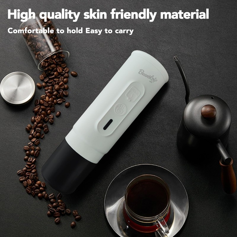 BeanzTrip Portable Electric Espresso Machine, Travel Coffee Maker for Camping,