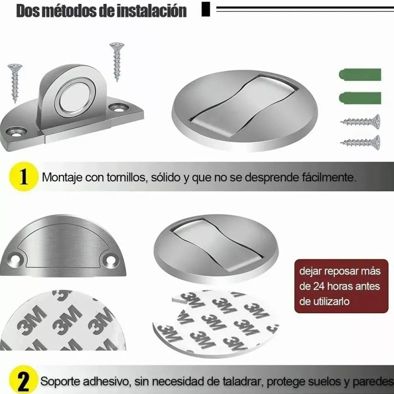 LOMETEB Tope Magnetico Acero Inoxidable Para Puertasimpermeable 4pcs
