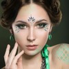 GWAWG 4 Pcs Fish Scale Stencil Makeup Checked Stencil and