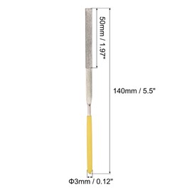 sourcing map Diamond Needle Files 3 mm x 140 mm Flat Hand Tool Pack of 4