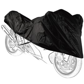 Barrichello Half Bike Cover, Dustproof, Lightweight, Long Touring, Camping, Rain Protection (Large)