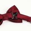 Alizeal Mens Solid Mini Squares Formal Banded Bow Ties (Maroon)