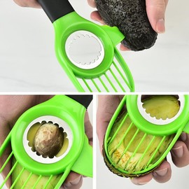 monTTese 3 in 1 Reusable Avocado Storage Container and Peeler, Individual Avocado Storage Container, Avocado Peeler, Avocado Slicer, Avocado Tools