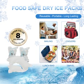 ice Packs for Coolers-Freeze ice Packs Cold Ice Pack for Shipping Freezing Food ice Packs for Cool Box Small ice Packs 50pcs