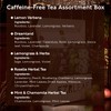 EZR Leaf Caffeine-Free Tea Assortment Box 22CT, Presentation Sampler, Gift