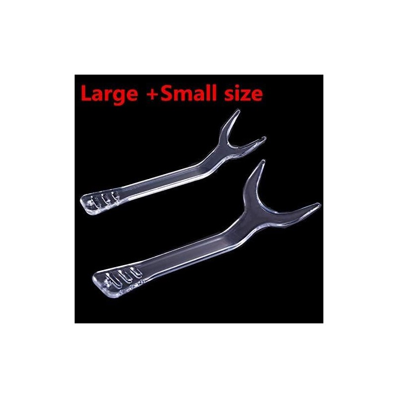 MIBICIRI 2Pcs Dental Photography Retractors,Clear Orthodontic Lip Retractor (Large)