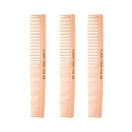 Allegro Combs Peines de corte para barbero 420, peinetas para barba, bigote, hombres, mujeres, niños pequeños, trenzados, 3 unidades (Durazno fresco [original])