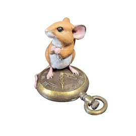 Richard Cooper Studio Cold Cast Bronze Mouse Time in Hand by Michael Simpson - Hand Painted 267BR