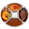 NIMBLOOM 304 Stainless Steel Divided Plate, 8.9 in Five-Compartment Serving
