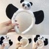 DAISHIAO Cute Plush Panda Ears Headband Headwear Fluffy Headband Cute