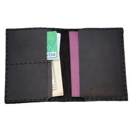 Black Passport Holder, Card Holder, Wallet, Durable Storage of ID, Credit Cards and Banknotes, Passport Case, Card Holder