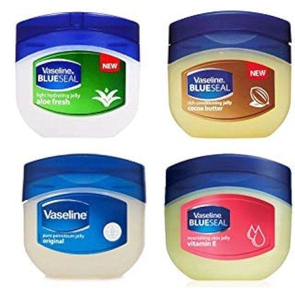 Vaseline Blue Seal Series (Variety 4 Pack)Cocoa Butter, Vitamin E,