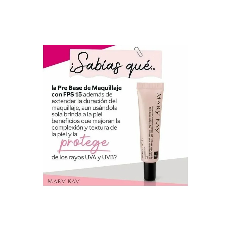 Base Para Maquillaje Fps 15 Piel Tersa Y Suave Mary