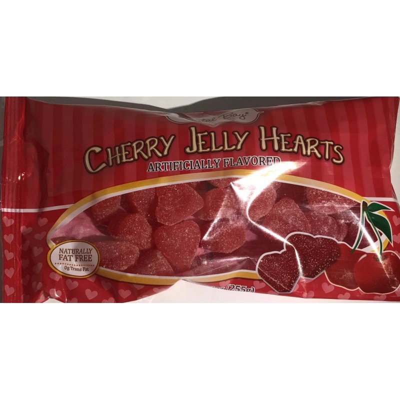 Coastal Bay Cherry Jelly Hearts Naturally Fat Free 1ea 9oz