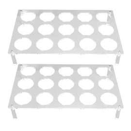 2 Set 15 Slots Flat Countertop Coffee Pod Holder Flat Acrylic Coffee Pod Holder Coffee Capsule Storage Tray YX037