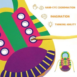 XUZOPIM Pack of 2 Bow Tying Learning Children Shoes Tying Learning Children Bow Tie Learning Laces Learning Teaching Aid For Children Early Learning For Children Shoelace Toy