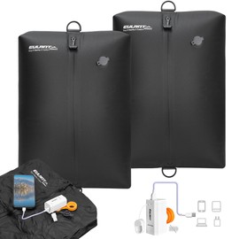 EULANT 2 pack Vacuum Storage Bags with Pump for Travel, Reusable Vacuum Zipper Sealer Bag for Clothes, Compression Packing Cubes for Suitcases/Luggage/Backpack, With IPX8 Airtight Zipper