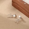 CAROVO Pearl Earrings for Women Dainty 14K Gold Earring Sets