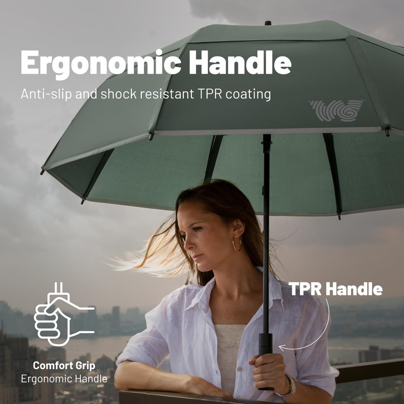 Weatherman Umbrella - Stick Umbrella - Windproof Umbrella Resists Up