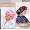 Zomac Gorro Ducha Satén Mujer Reutilizable Impermeable Cabello Largo Estampado